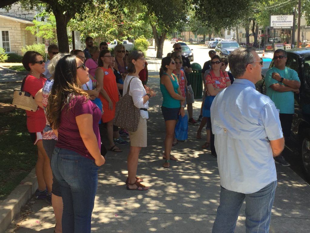 Janice Kingsbury, owner of Do New Braunfels Tours & Concierge Services, conducting a tour.